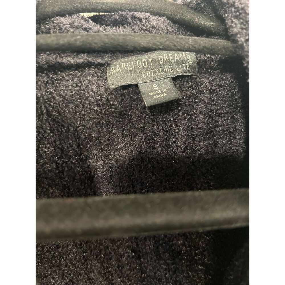 Barefoot dreams black long weekend open front cardigan small - Picture 7 of 8